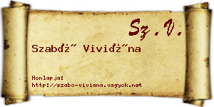 Szabó Viviána névjegykártya